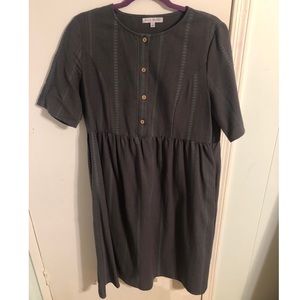 STEVIE HENDER DRESS- LARGE- NAVY/GRAY